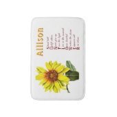 Zonnebloem Positieve Stimulering Badmat (Voorkant Verticaal)