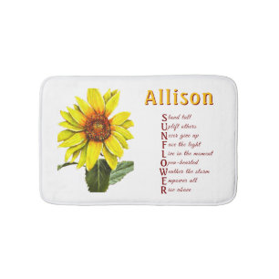 Zonnebloem Positieve Stimulering Badmat