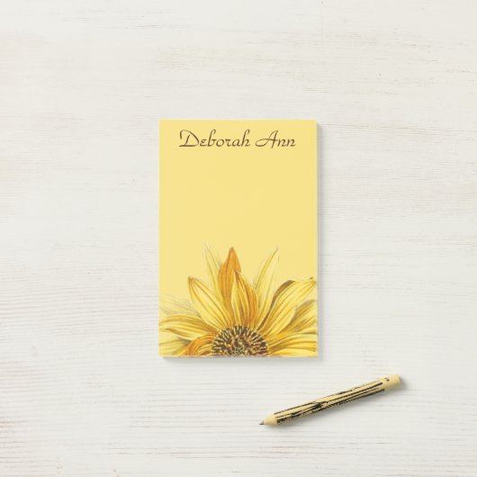 Zonnebloem Post-it® Notes (Op bureau)