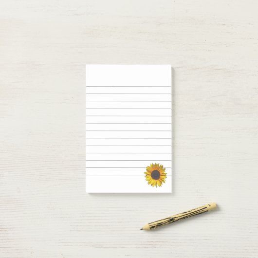 Zonnebloem Post-it® Notes (Op bureau)