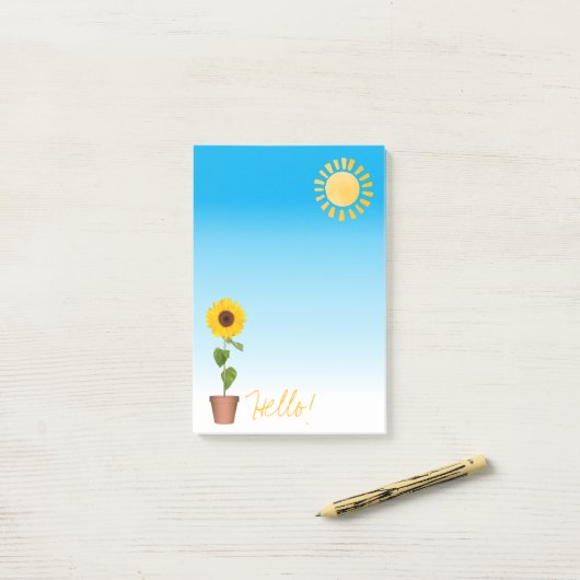Zonnebloem Post-it Opmerkingen Post-it® Notes (Op bureau)