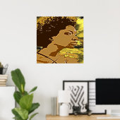 zonnebloem poster (Thuiskantoor)