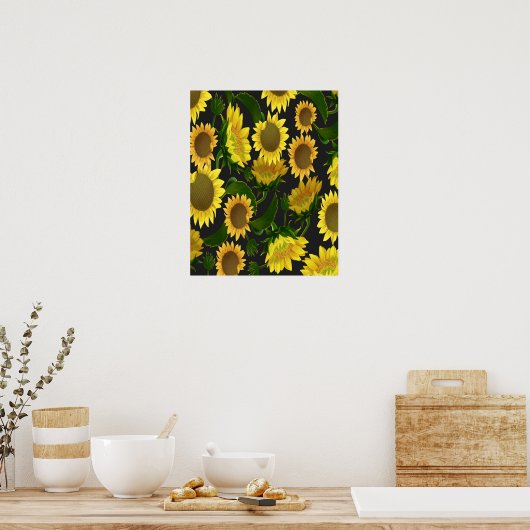 Zonnebloem Poster (Keuken)