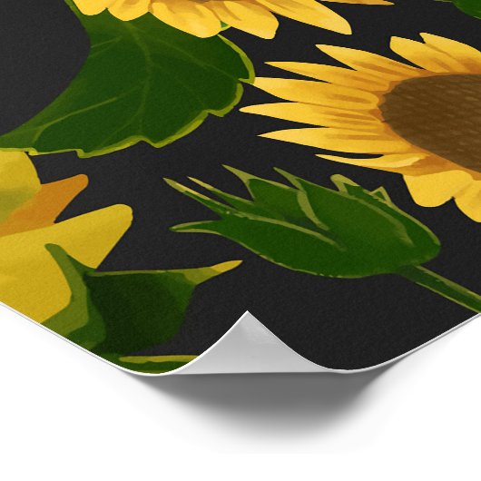 Zonnebloem Poster (Hoek)