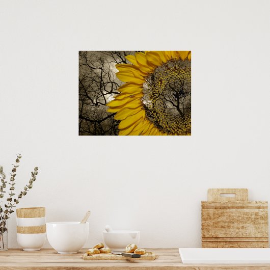 zonnebloem poster (Keuken)