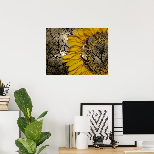 zonnebloem poster (Thuiskantoor)
