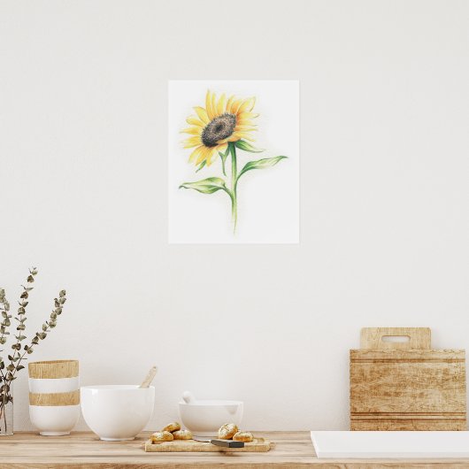 Zonnebloem Poster (Keuken)