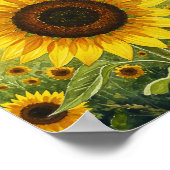 Zonnebloem Poster (Hoek)