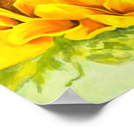 Zonnebloem Poster (Hoek)