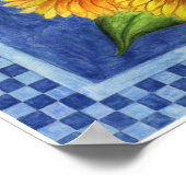 Zonnebloem Poster voor volkskunst (Hoek)