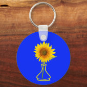 Zonnebloem Power Zonnebloem en Vaas Sleutelhanger (Voorkant)