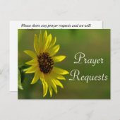 Zonnebloem Prayer-aanvraagkaart Briefkaart (Voorkant / Achterkant)