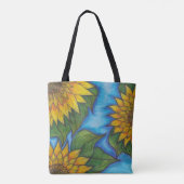 Zonnebloem Print Herbruikbare Canvas tas Eco-vrien (Achterkant)