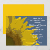 Zonnebloem Printerrepetitie Dinner Invite Kaart (Voorkant / Achterkant)