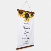 Zonnebloem Proefhuwelijk Diner Welkom Hangend Wandkleed (Gebogen)