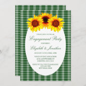 Zonnebloem Pset Engagement Party Kaart (Voorkant / Achterkant)