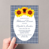 Zonnebloem Pset-repetitie Acryl Uitnodigingen (Insitu (Draagbaar))