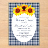 Zonnebloem Pset-repetitie Acryl Uitnodigingen (Voorkant)