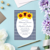 Zonnebloem Pset-repetitie Acryl Uitnodigingen (Insitu (Huwelijk))