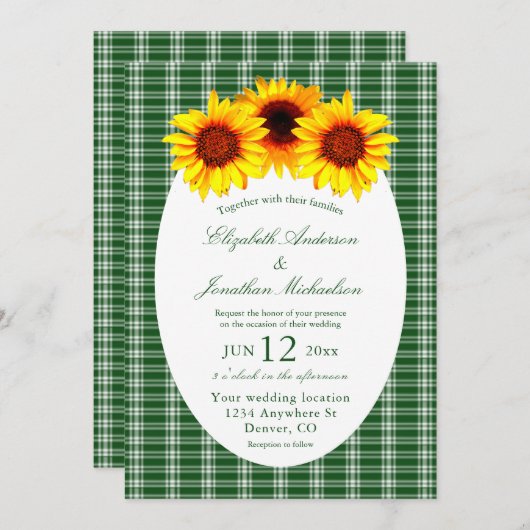 Zonnebloem Pset Weddenschap Kaart (Voorkant / Achterkant)