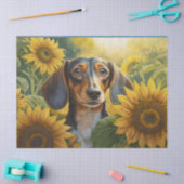 Zonnebloem Puppy Liefde, Dachshund Tissuepapier (Craft)