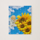Zonnebloem Puzles Baby Angel Floral Legpuzzel (Verticaal)