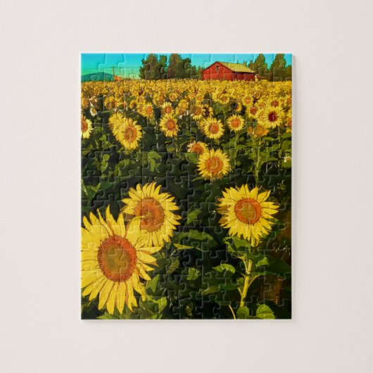 Zonnebloem Puzzle door Francoise Legpuzzel (Verticaal)