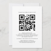 Zonnebloem QR Code All-in-One Trouwkaart Kaart (Achterkant)