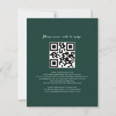 Zonnebloem QR-code All-in-One Trouwuitnodiging (Achterkant)