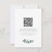 Zonnebloem QR Code Trouwkaart Sla de Datum Op (Achterkant)