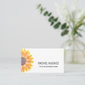 Zonnebloem QR-code Visitekaartje (Staand voorkant)