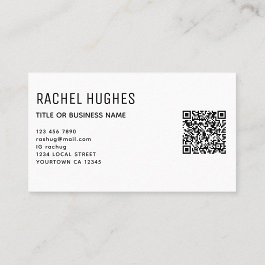 Zonnebloem QR-code Visitekaartje (Achterkant)