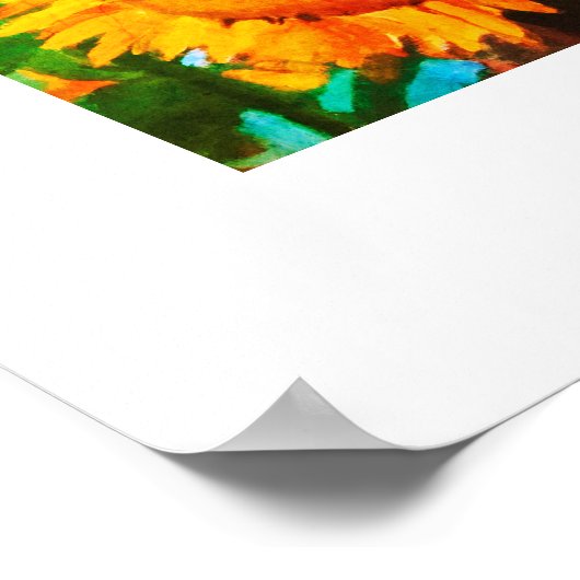 Zonnebloem Quad Poster (Hoek)