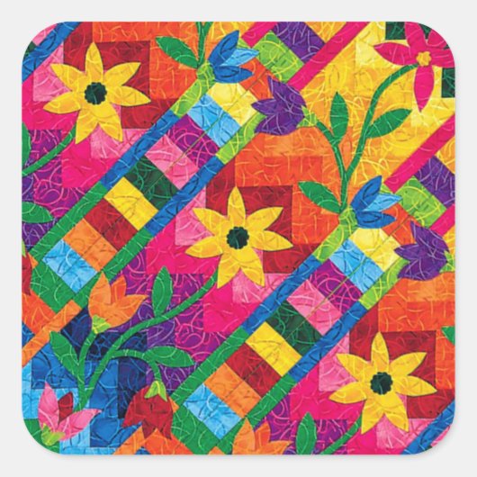 Zonnebloem Quilt Stickers (Voorkant)