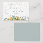 Zonnebloem Raad eens hoeveel Kisses-responskaarten Informatiekaartje (Voorkant / Achterkant)