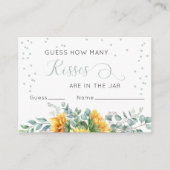 Zonnebloem Raad eens hoeveel Kisses-responskaarten Informatiekaartje (Voorkant)