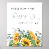 Zonnebloem Raad eens hoeveel kissons-schoen Poster (Voorkant)