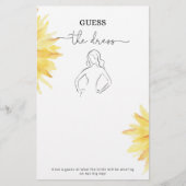 Zonnebloem Raad het jurk vrijgezellenfeest spel (Voorkant)