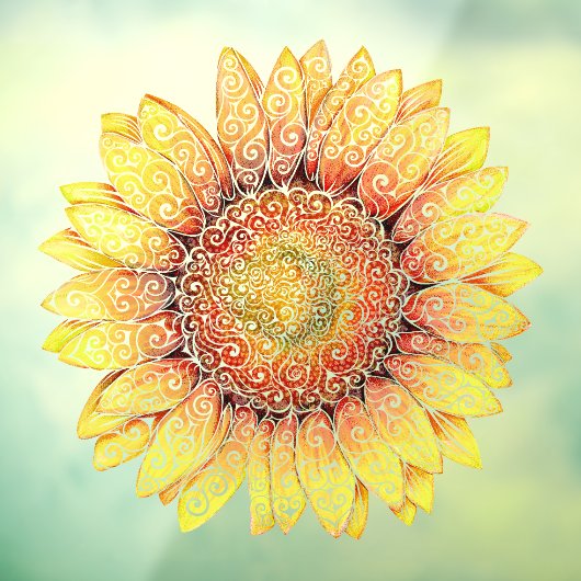 Zonnebloem Raamsticker (Vel 3)