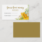 Zonnebloem raden hoeveel kissers brudal game informatiekaartje (Voorkant / Achterkant)