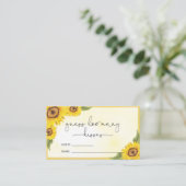 Zonnebloem raden hoeveel kissers brudal game informatiekaartje (Staand voorkant)