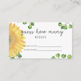 Zonnebloem raden hoeveel kissers brudal game informatiekaartje