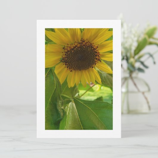 Zonnebloem Radiance: Aangepaste uitnodiging (Staand voorkant)