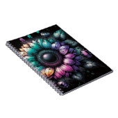 Zonnebloem Rainbow Splash Spiral Foto Notitieboek (Rechterzijde)