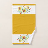 Zonnebloem rand badhanddoek set bad handdoek (Handdoek)