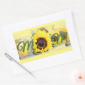 Zonnebloem Rechthoekige Sticker (Envelop)