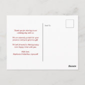 Zonnebloem Red Rose geometrische foto dank u Briefkaart (Achterkant)