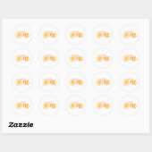 Zonnebloem & Regenbogen Eerste Verjaardag Sticker (Vel)