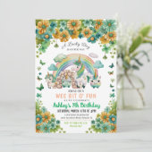 Zonnebloem Regenboog Unicorn St. Patrick's Birthda Kaart (Staand voorkant)