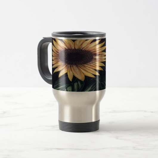 Zonnebloem Reisbeker (Voorkant links)